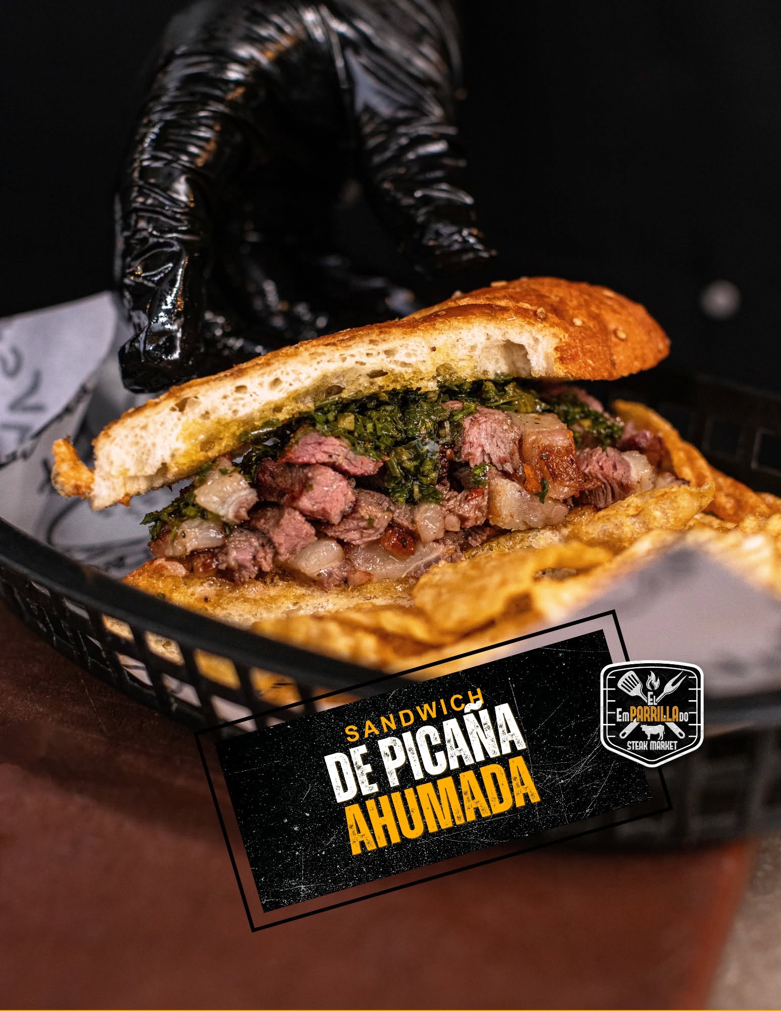 Detalle de asado y sazón